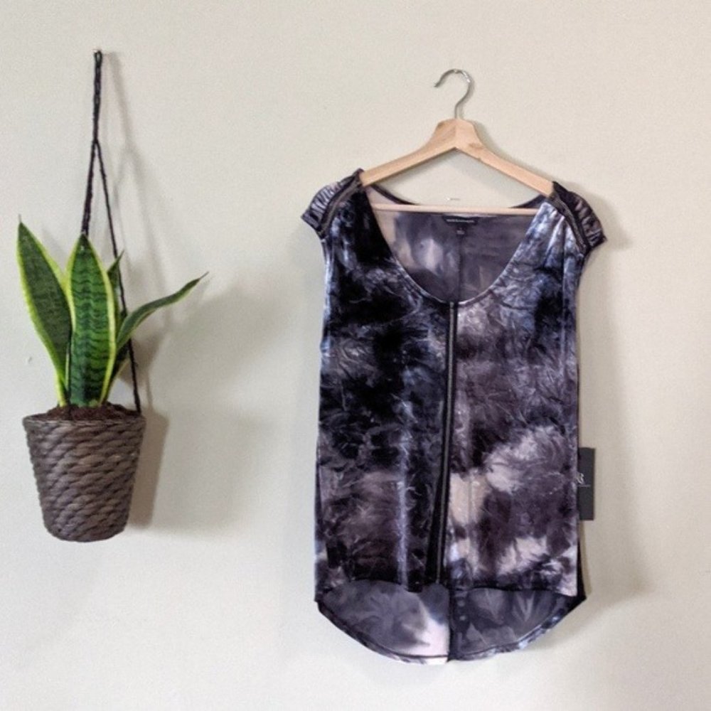 Rock & Republic Tie Dye Velvet Sleeveless Top